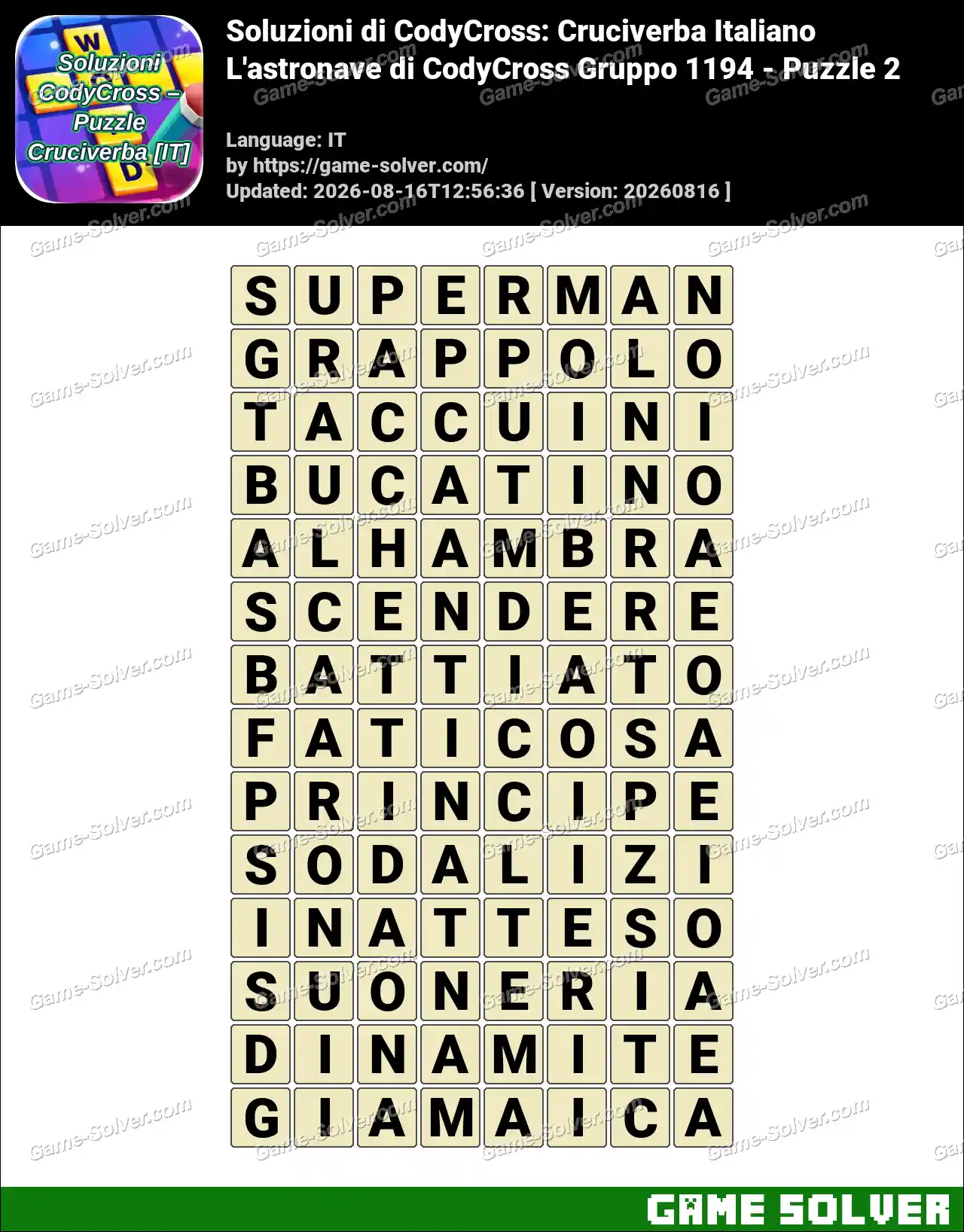 Soluzioni di CodyCross: Cruciverba Italiano L’astronave di CodyCross Gruppo 1194 – Puzzle 2